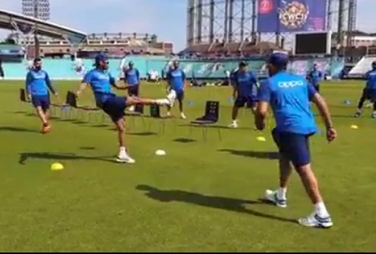 Team india started their practice in london before cricket world cup play interesting game