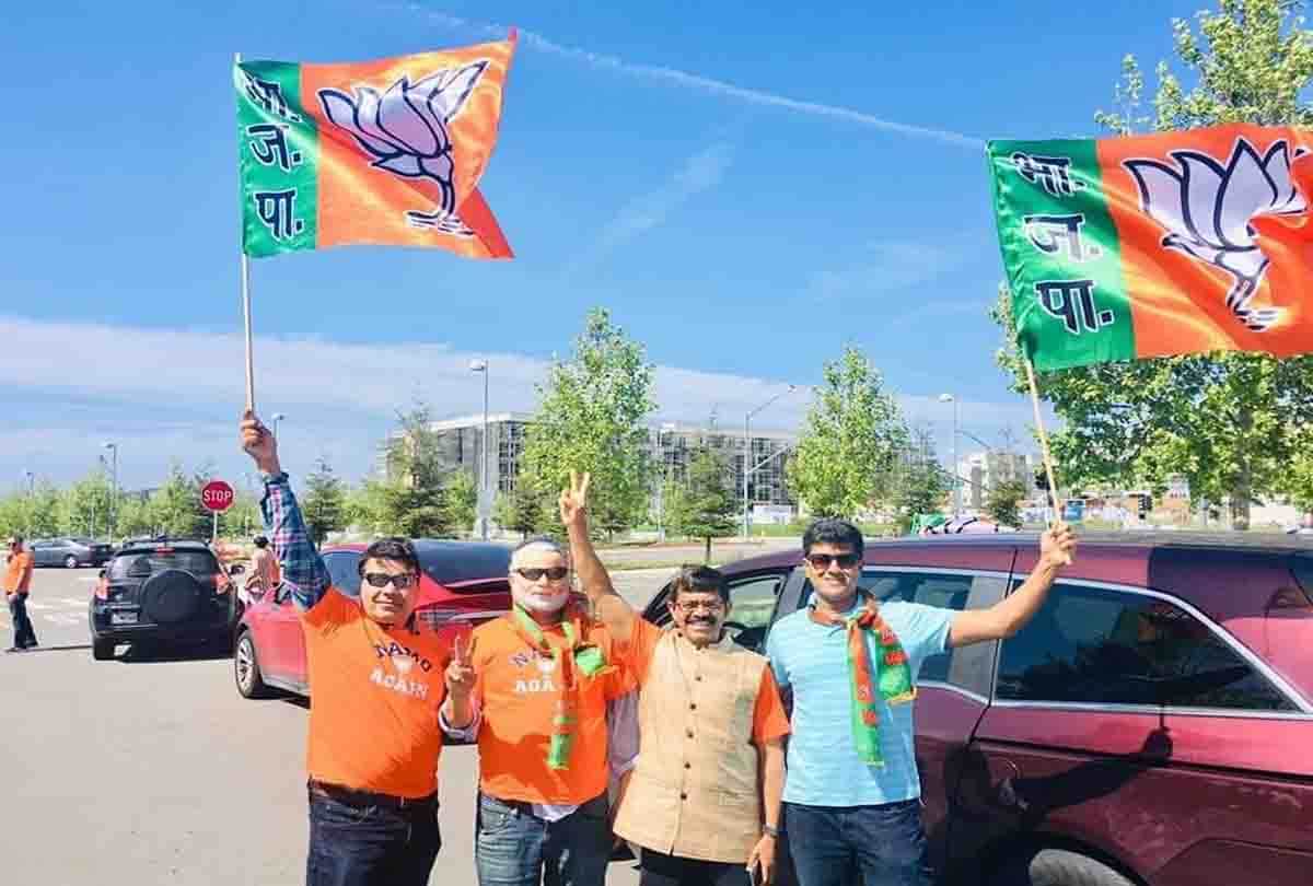 modi winning celebration from kanpur to california