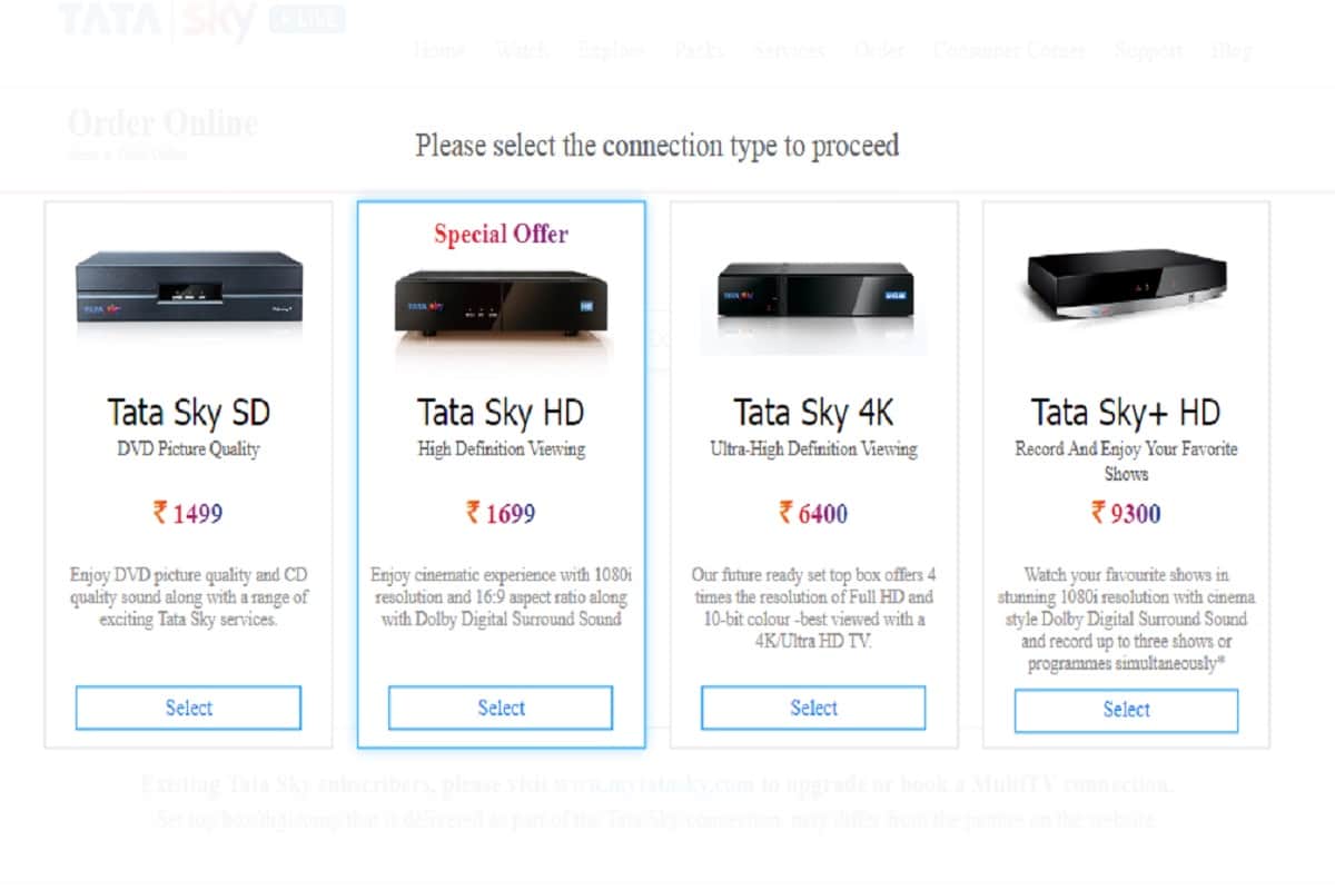 Tata Sky HD and SD Set-Top Box Price drop in India, know new price and offers