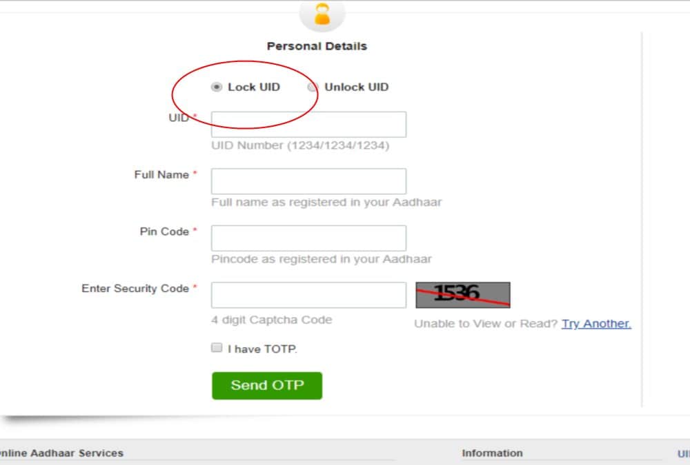 Aadhar Card New Lock Unlock Feature information 