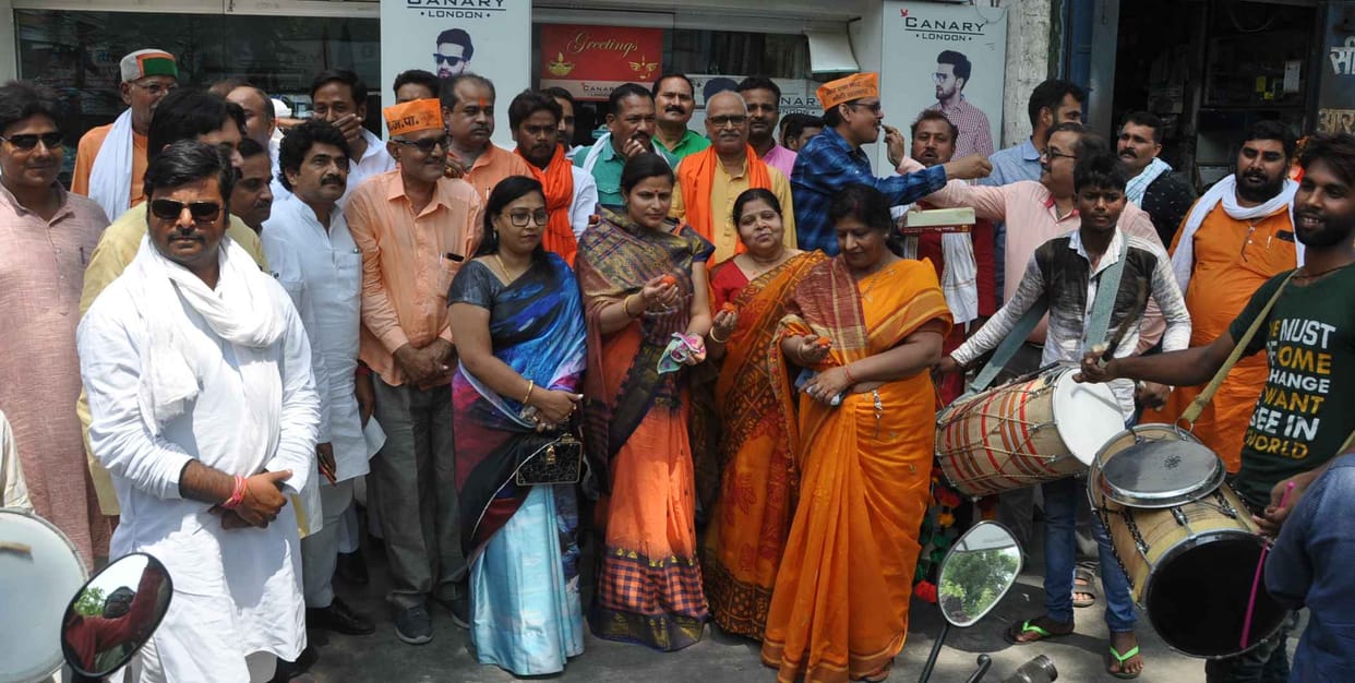 Celebrating the glorious victory of the BJP