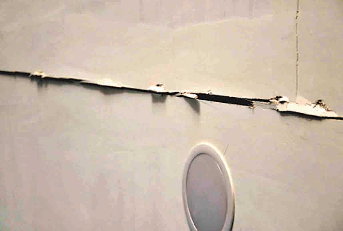 Hospital sealing crack before being handover
