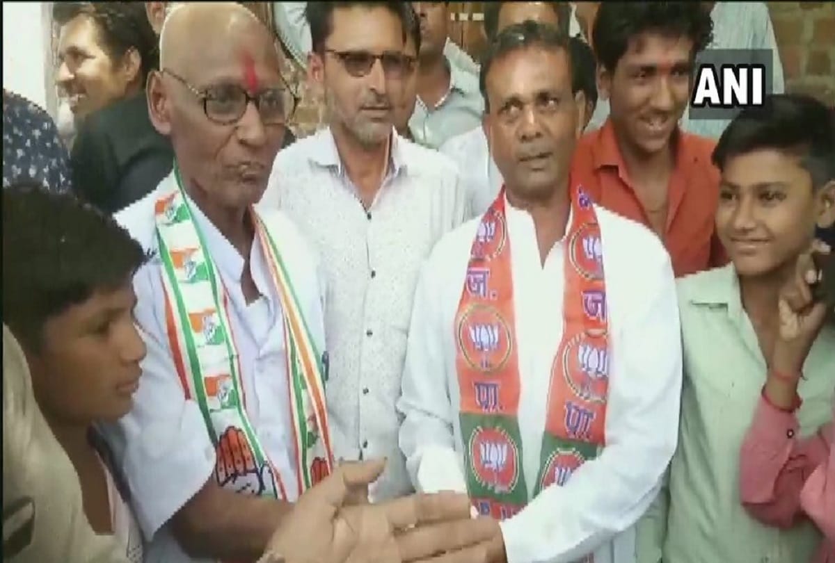 A Congress worker BL Sen shaved his head after losing congress in lok sabha elections 2019 