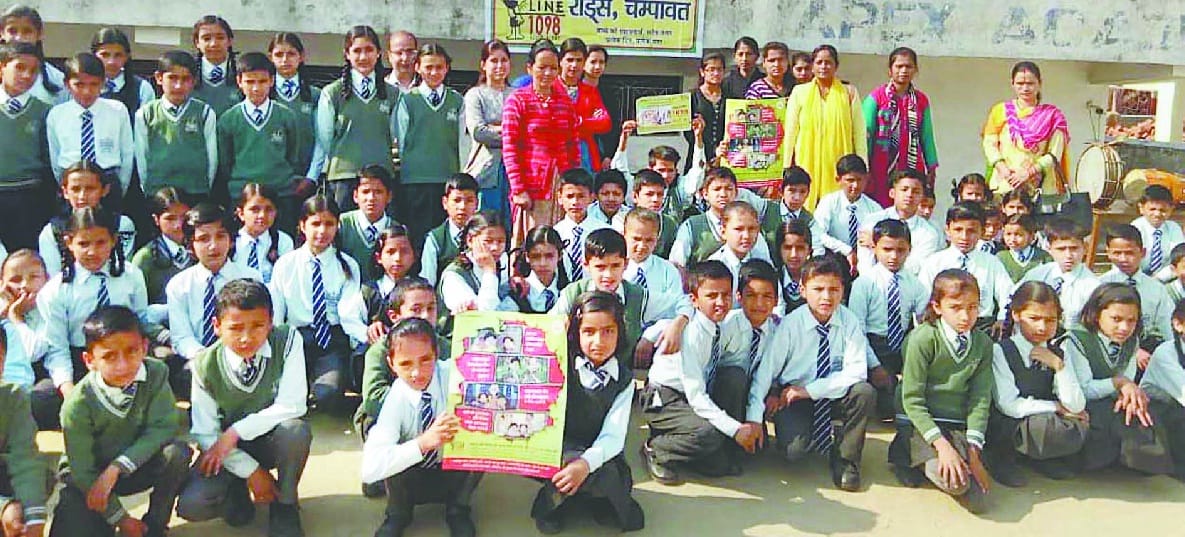 Given information to children regarding Child help line number 1098