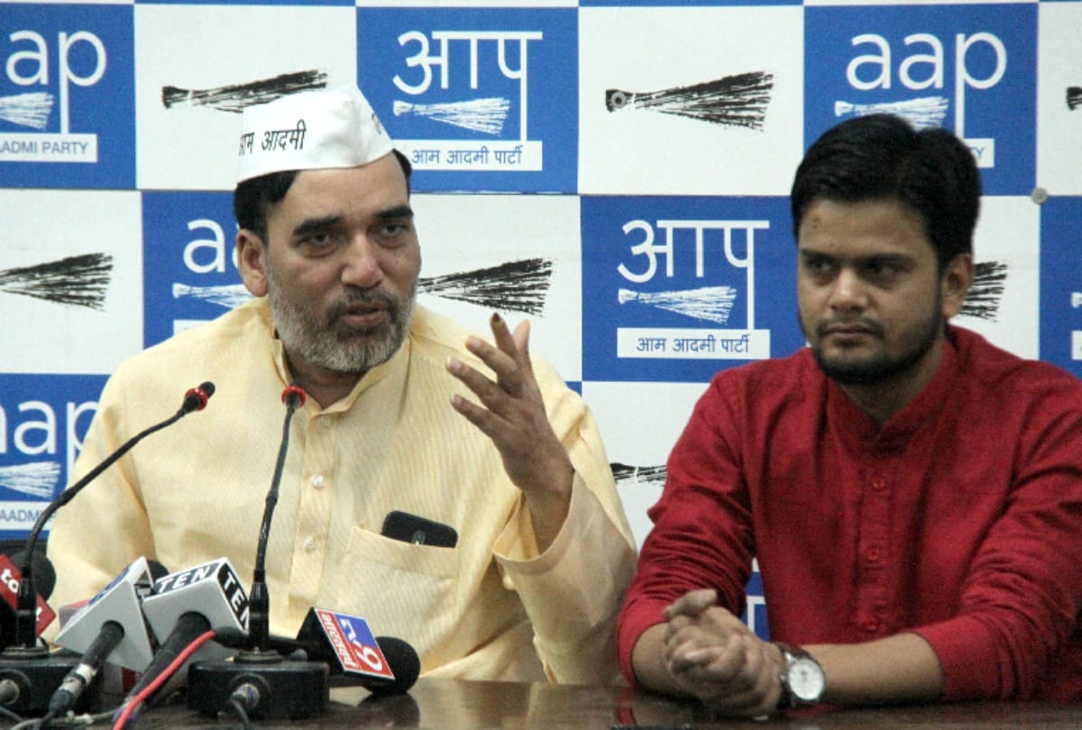 Unauthorized Colonies issue Aam Aadmi Party leader Gopal Rai attacked on BJP
