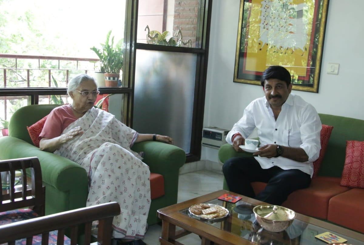 manoj tiwari meets sheila dikshit says met her as she was not well