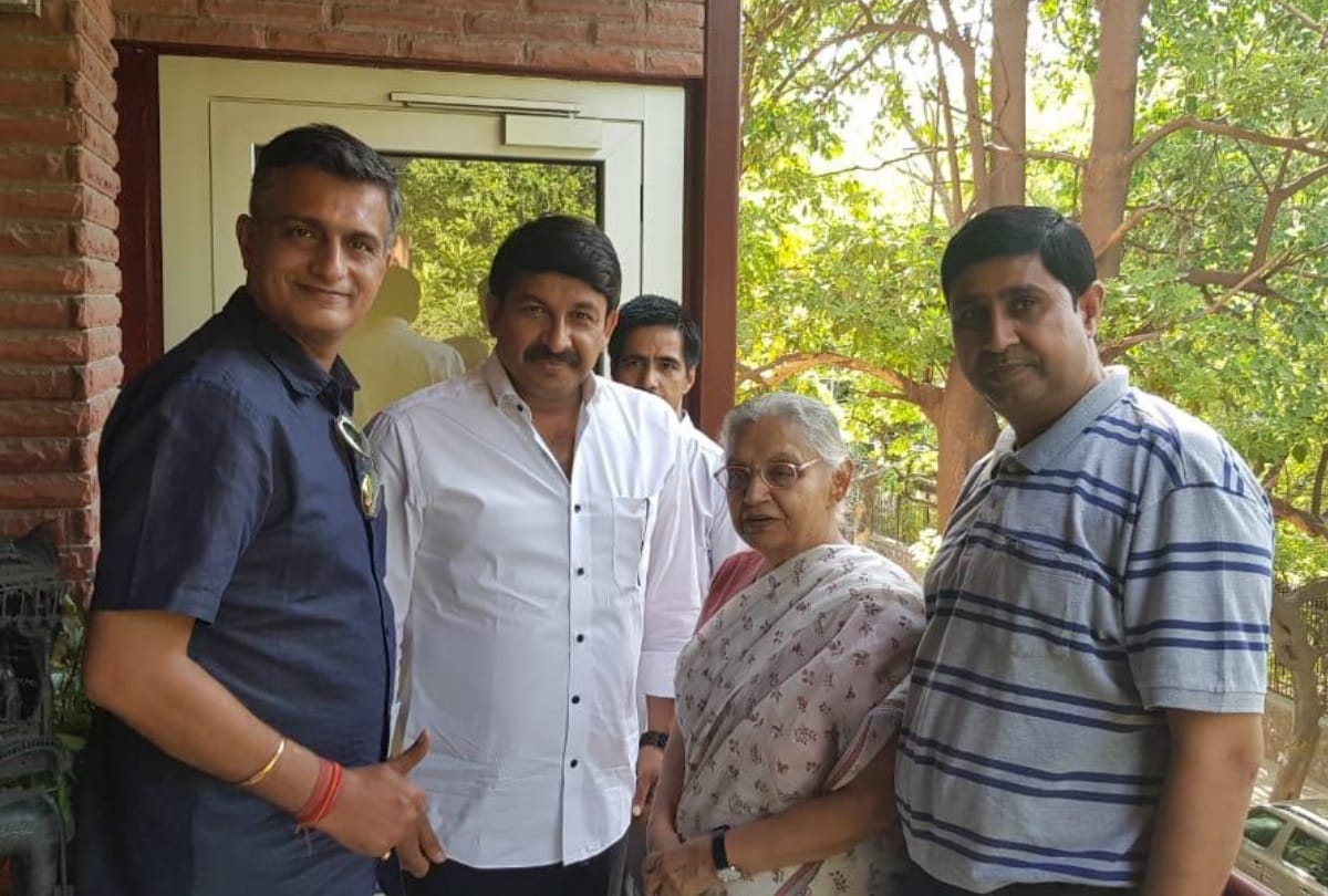 manoj tiwari meets sheila dikshit says met her as she was not well