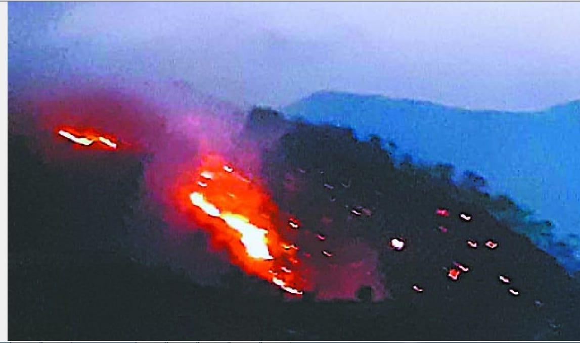 Fire in Olna jungle
