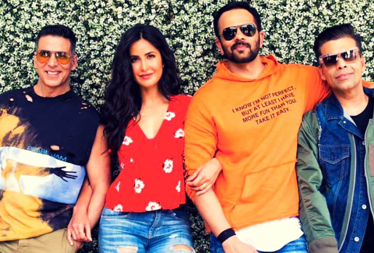 Katrina Kaif Akshay Kumar Rohit Shetty Viral Photo From The Sets of Sooryavanshi