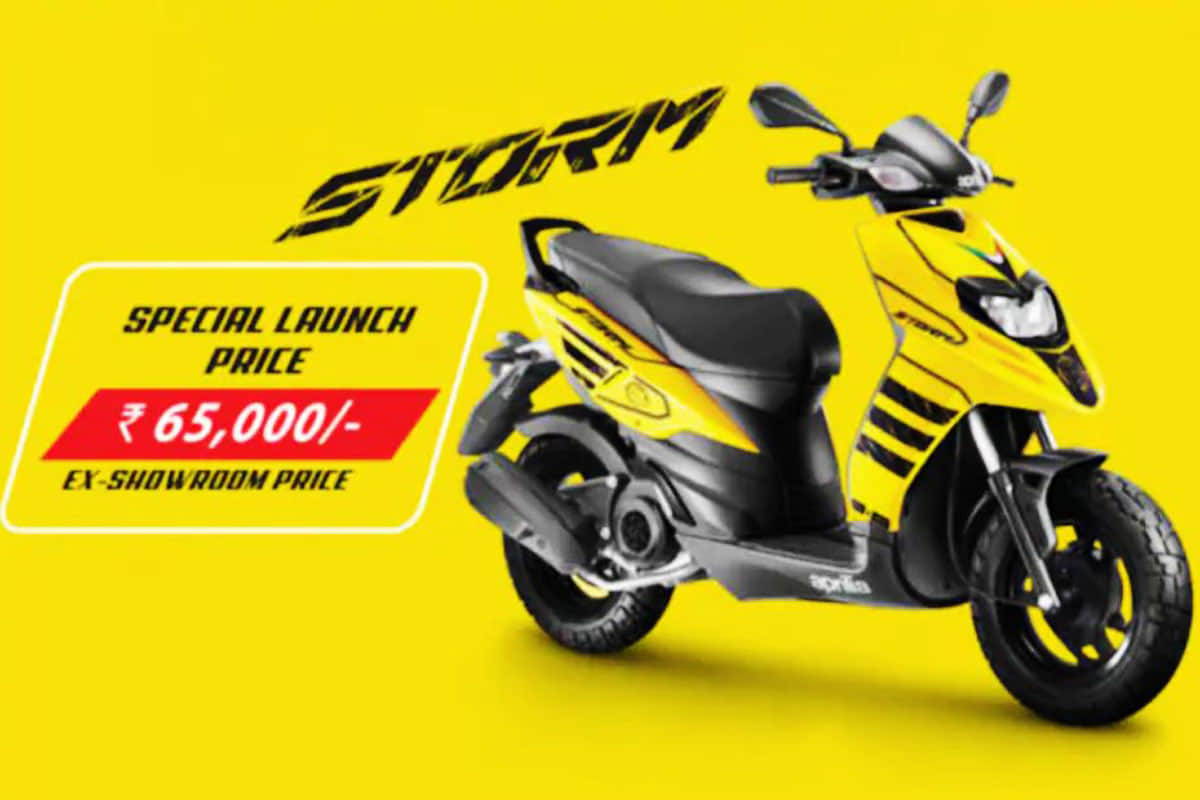 2019 aprilia storm 125 launched in india at 65000 price
