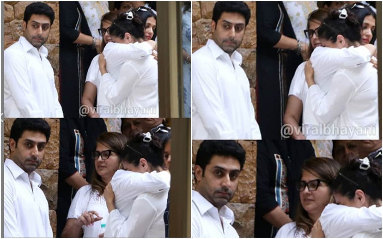 kajol breaks down She was hugging aishwarya rai bachchan veeru devgan funeral