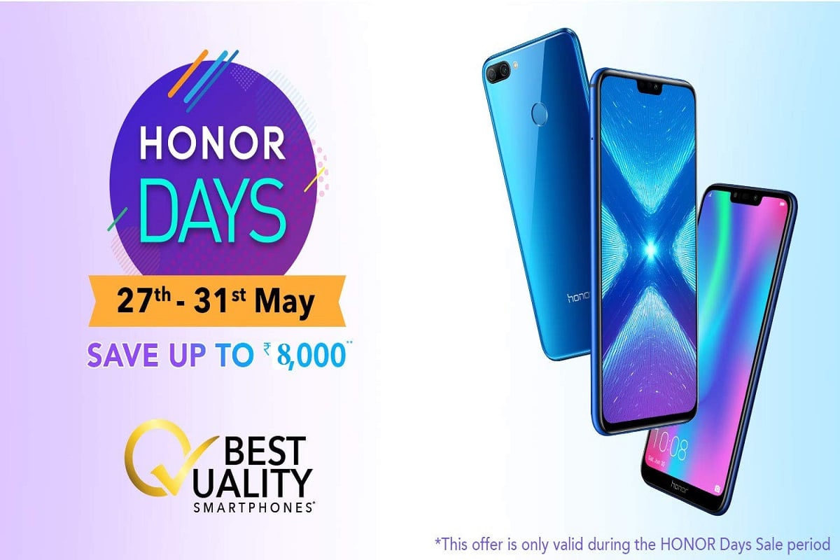 Amazon Honor days sale: Buy Honor's smartphones upto Rs 8,000 discounts