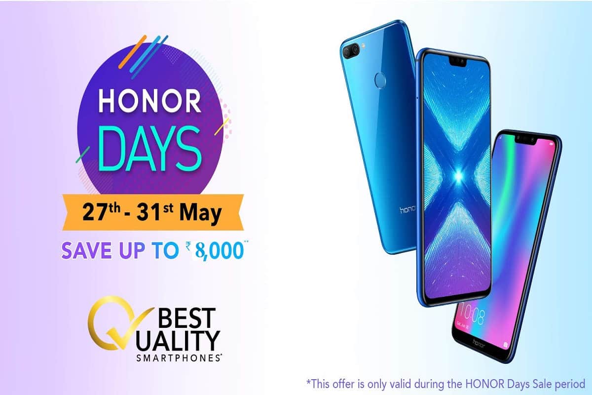 Amazon Honor days sale: Buy Honor's smartphones upto Rs 8,000 discounts