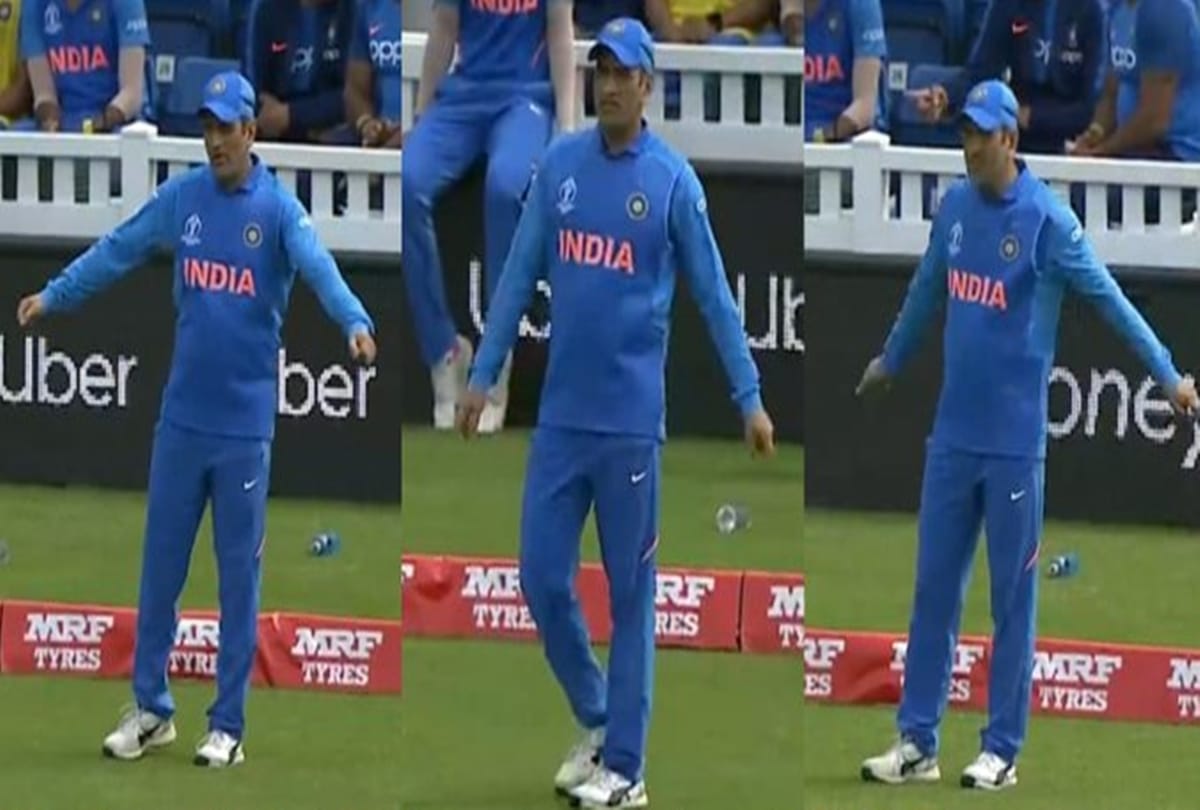 MS Dhoni left wicket keeping and started fielding against new zealand in world cup warm up match