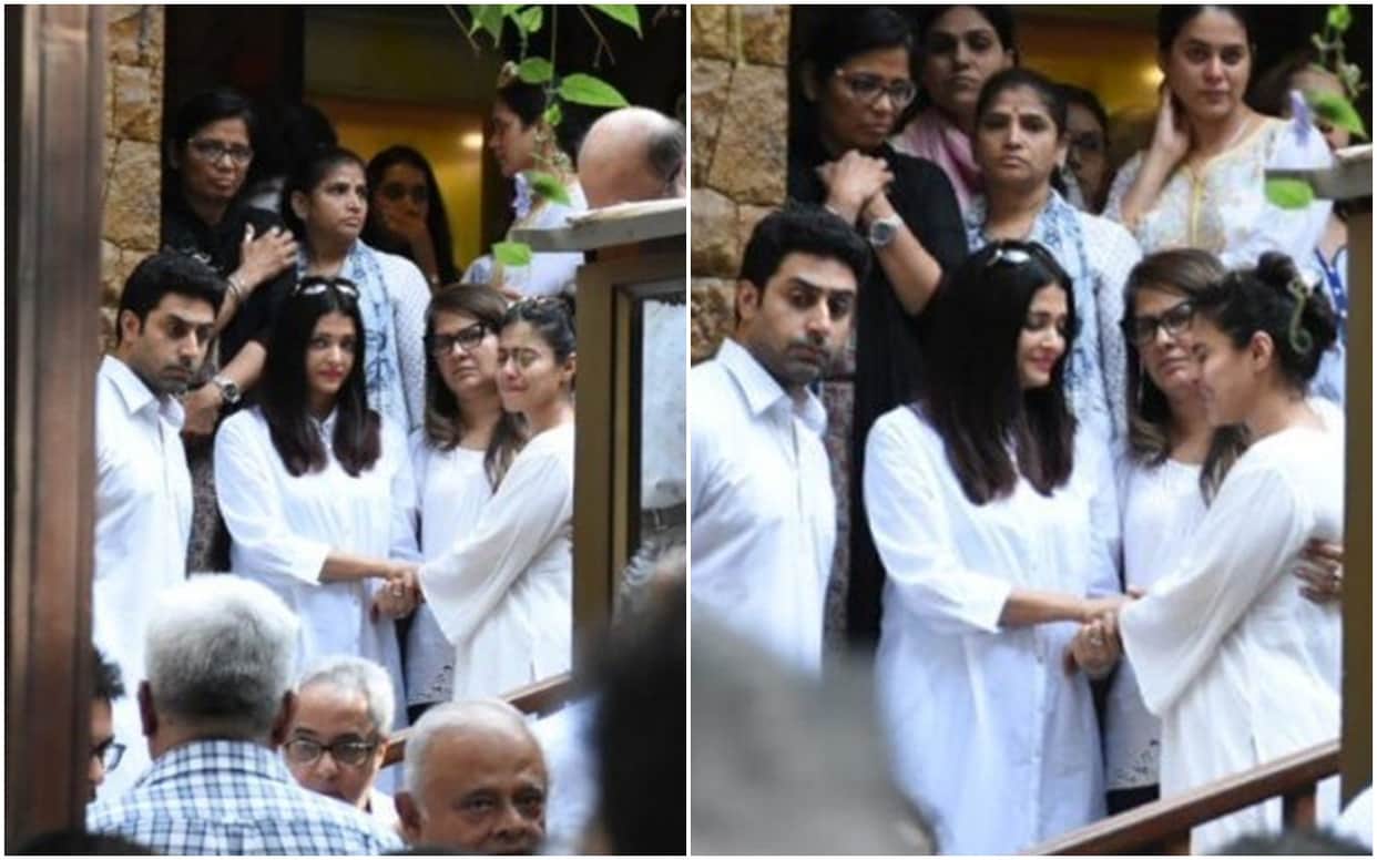 kajol breaks down She was hugging aishwarya rai bachchan veeru devgan funeral