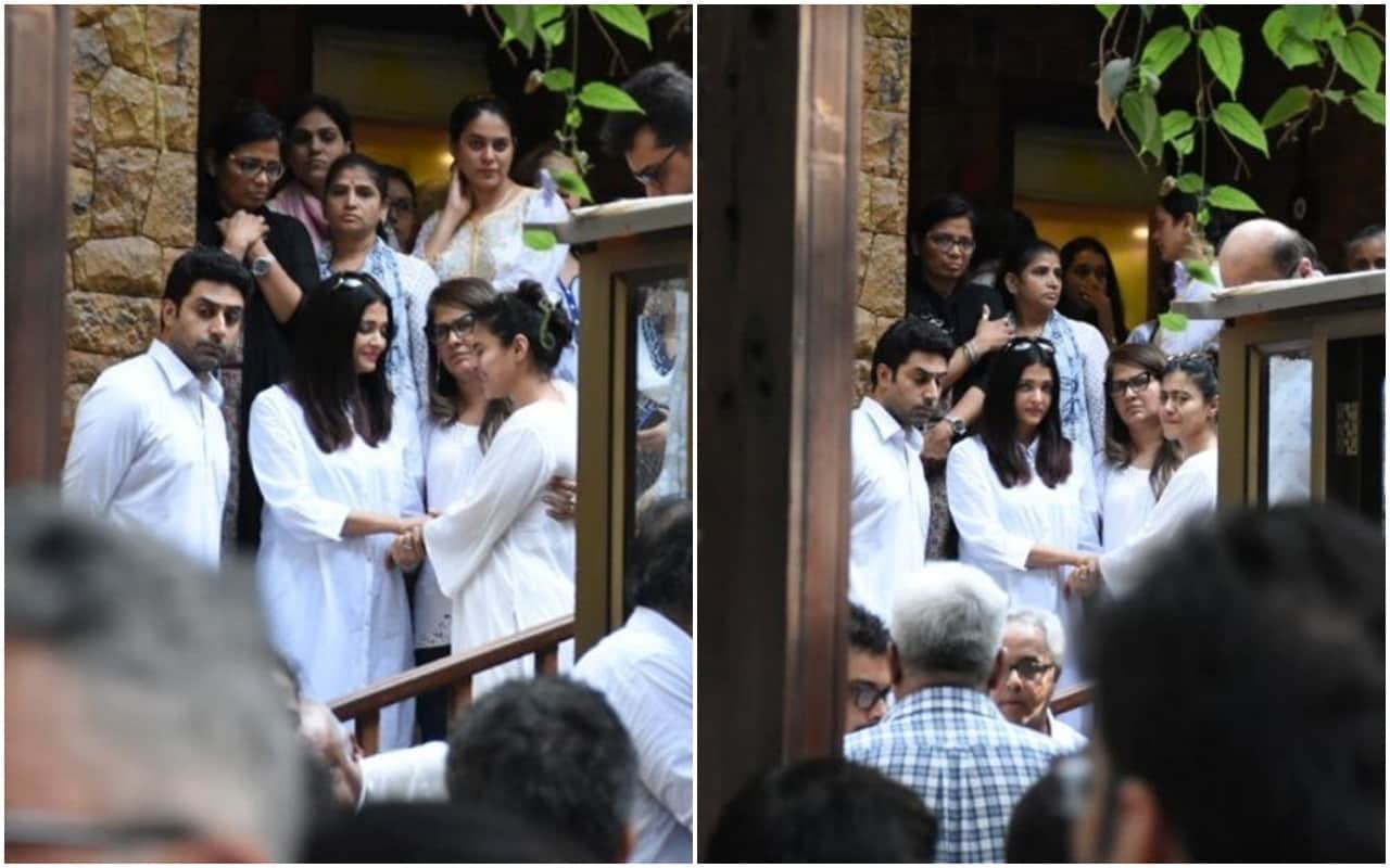 Amitabh Bachchan to Shah rukh Khan celebrity reached Ajay Devgan Father Veeru Devgan Funeral
