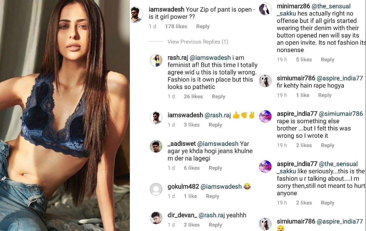 Rakul Preet Singh unbuttons her jeans for a picture gets brutally trolled