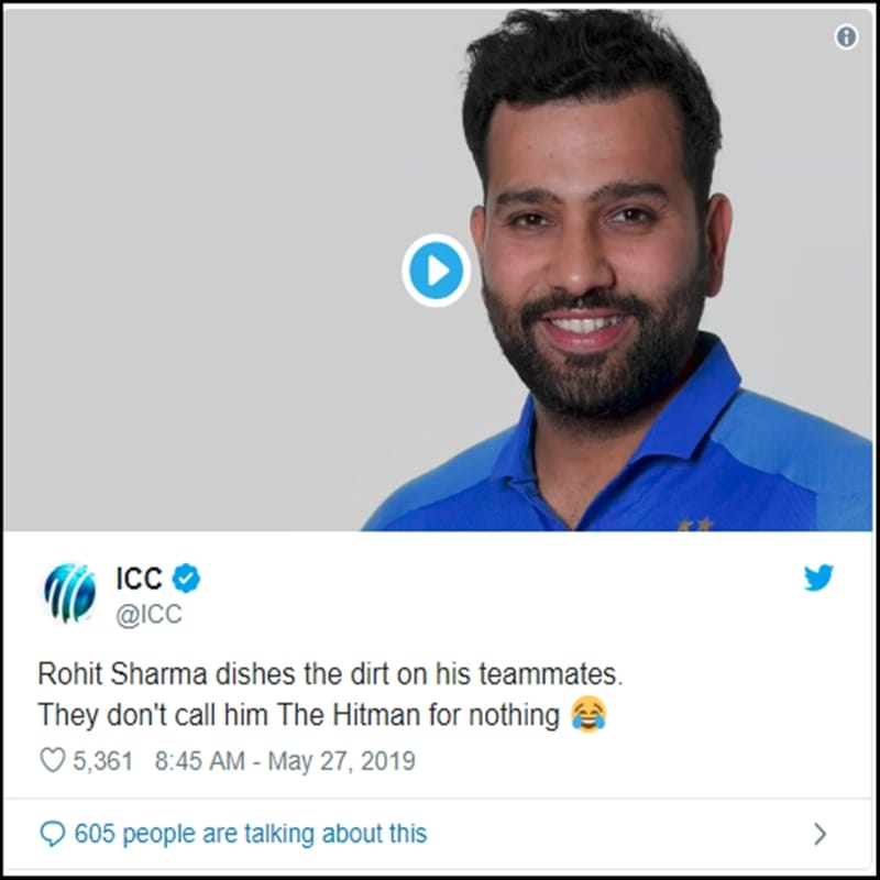 World Cup 2019: Rohit Sharma reveals secrets about his Indian teammates