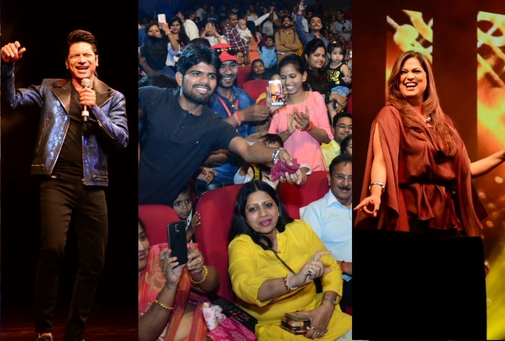 singer shaan and richa sharma performed in BBAU in lucknow