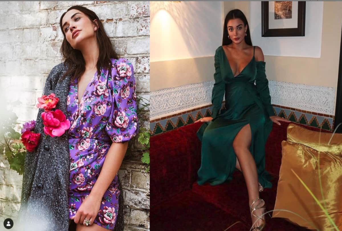 Amy Jackson flaunts her baby bump in sizzling green gown