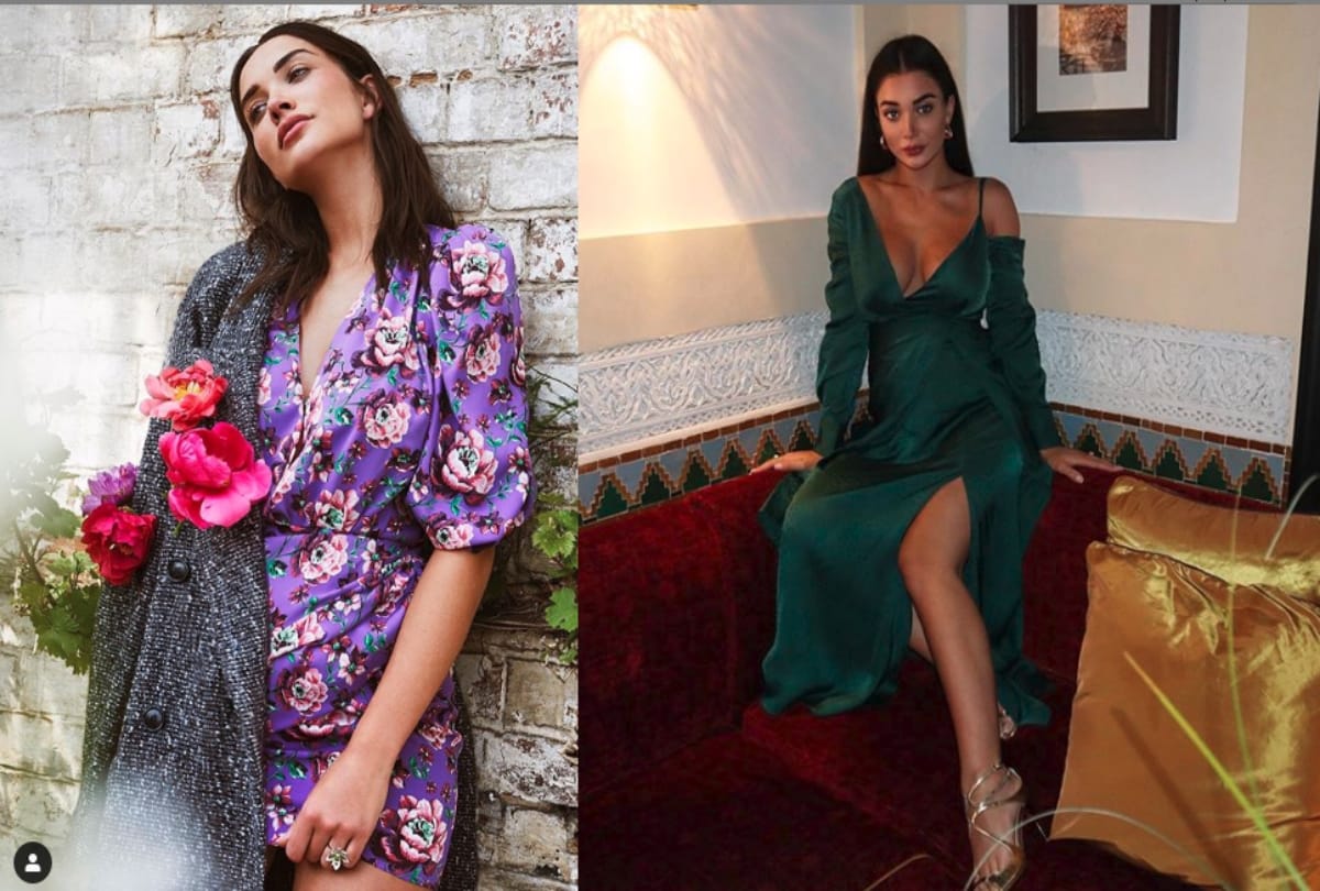 Amy Jackson flaunts her baby bump in sizzling green gown