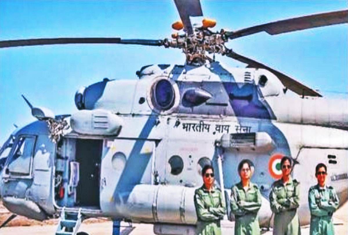 Three female air force officers flying MI-17 make history