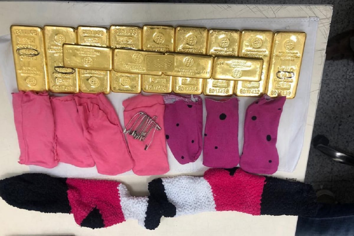 DRI seized 11.1 kg gold from a women passenger at Rajiv Gandhi International Airport in Hyderabad