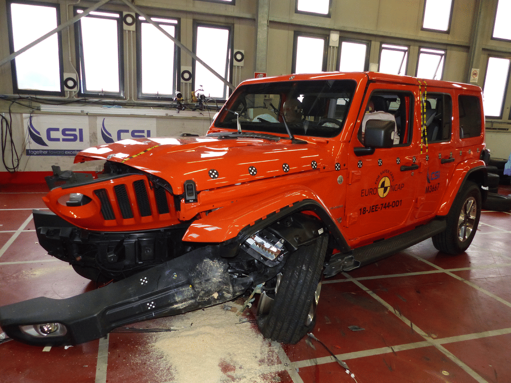 jeep expensive suv Wrangler 2019 received 1 star crash test safety rating by ancap