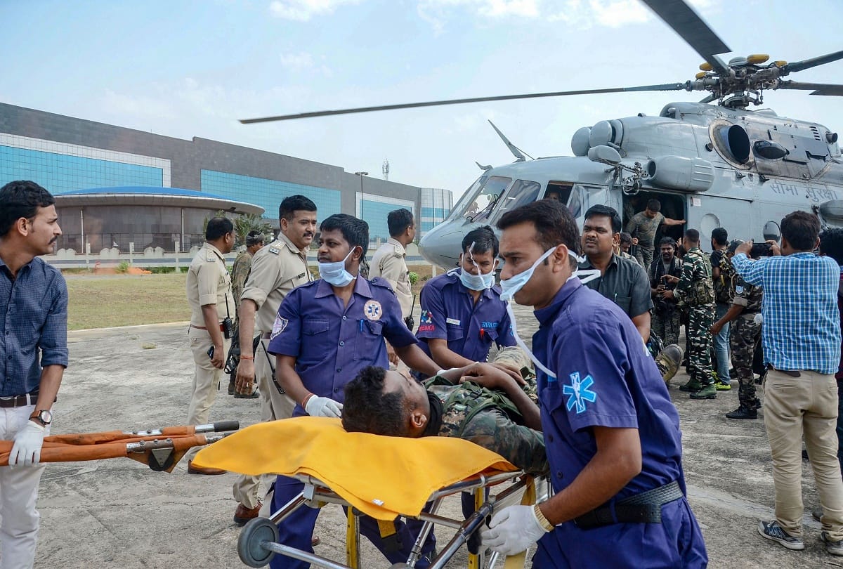 IED exploded in Kuchai area of Saraikella on the troops of CoBRA and Jharkhand police