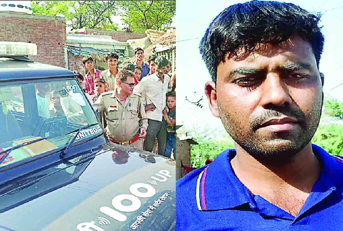 samajwadi party workers beating villagers because they not gave vote to mulayam singh yadav