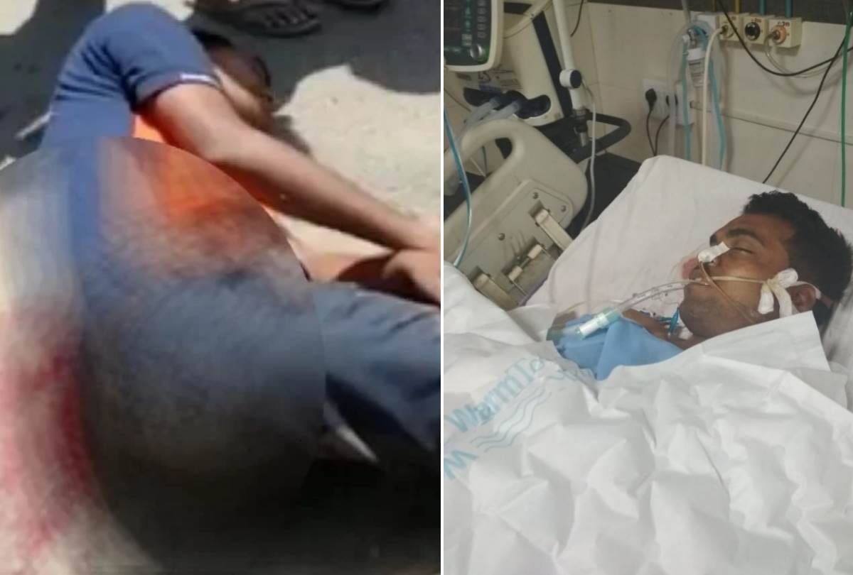 A man get shot by goons in thakurganj in Lucknow.