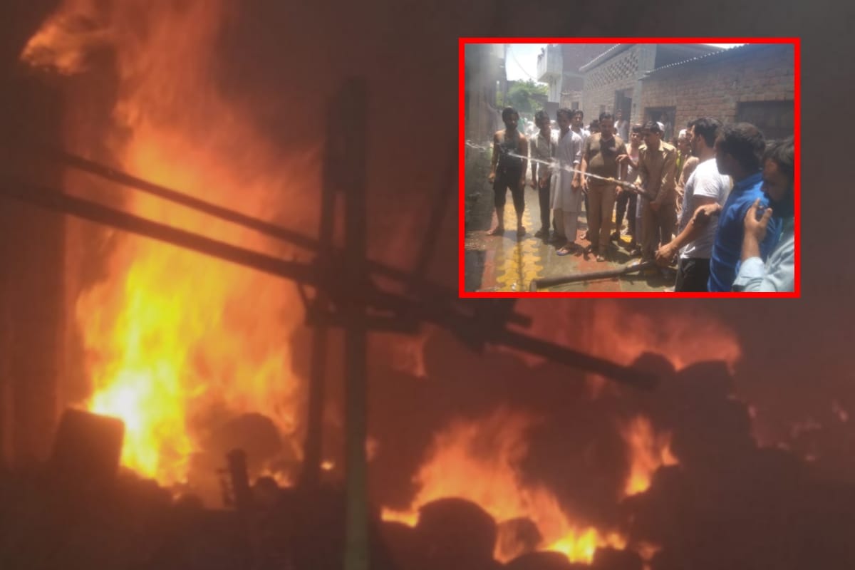 Fire in the power loom factory in Meerut, fire brigade on spot