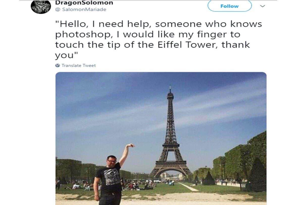 man asked for photoshop see what people did on twitter