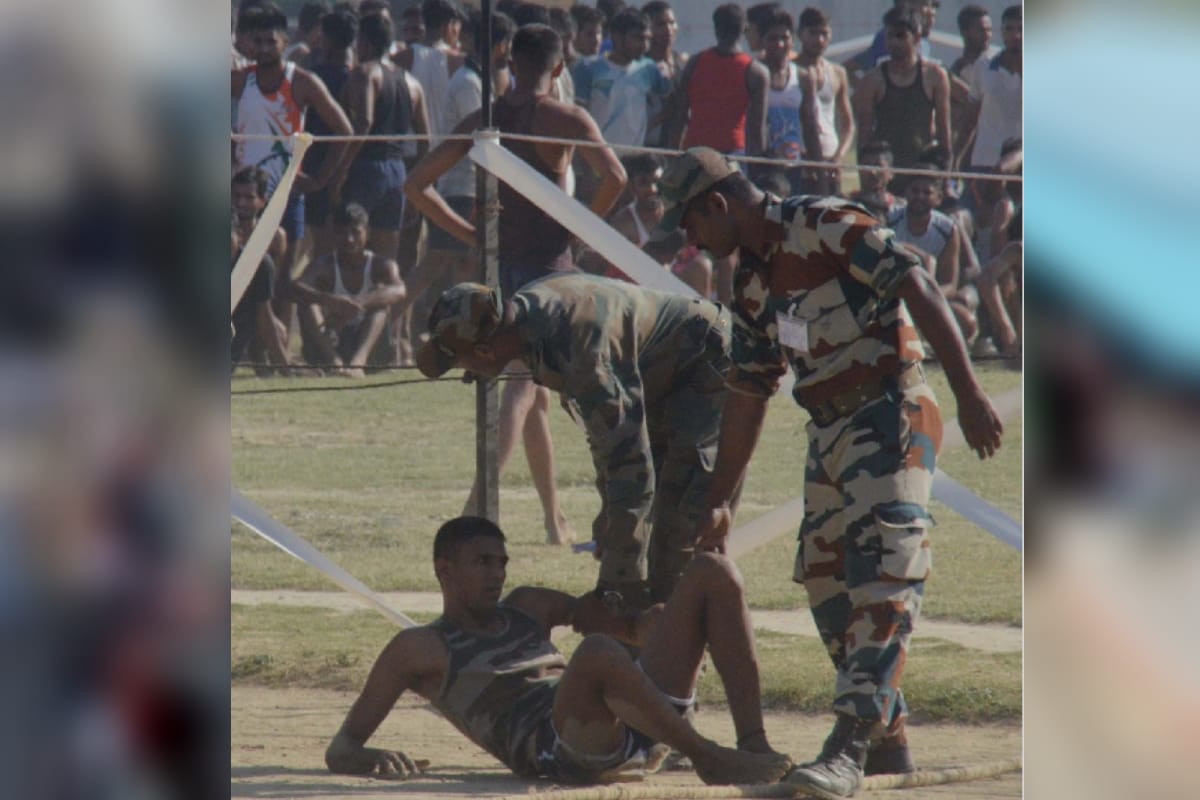 pictures of candidates of Indian Army recruitment Rally direct from the Ground