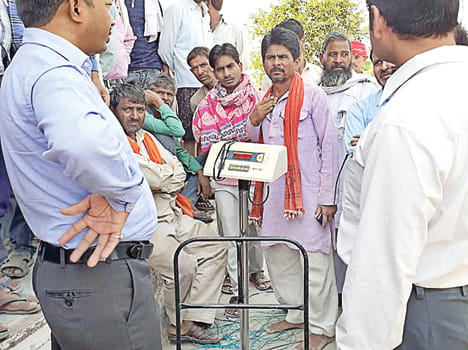 Farmers' ruckus at wheat procurement center for Ghatauli