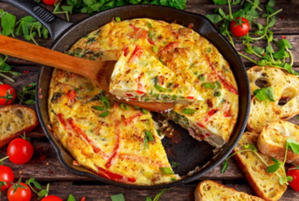 easy recipe to make mixed veg omelette with this trick