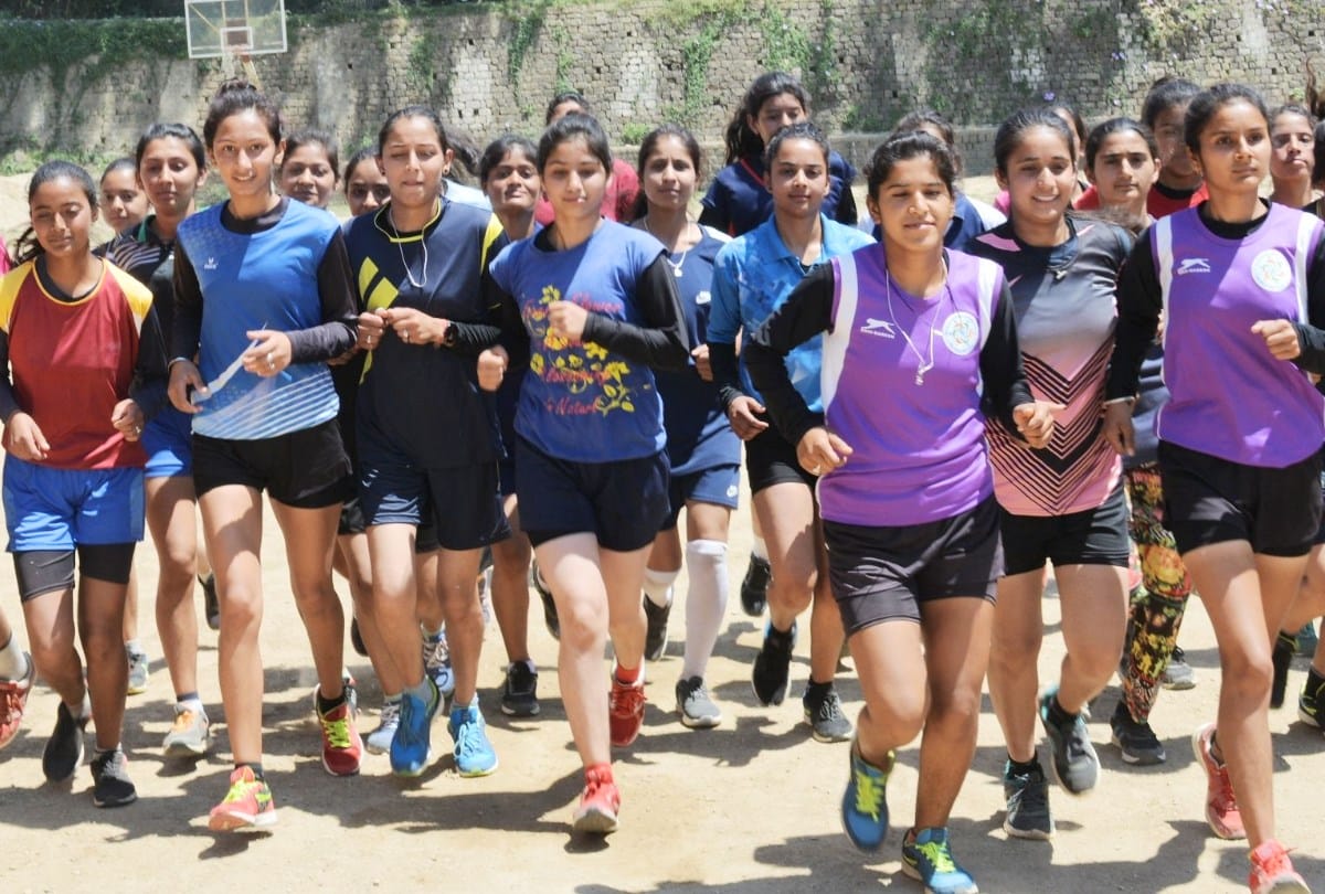 Girls training in joginder nagar for Army Bharti in Ambala