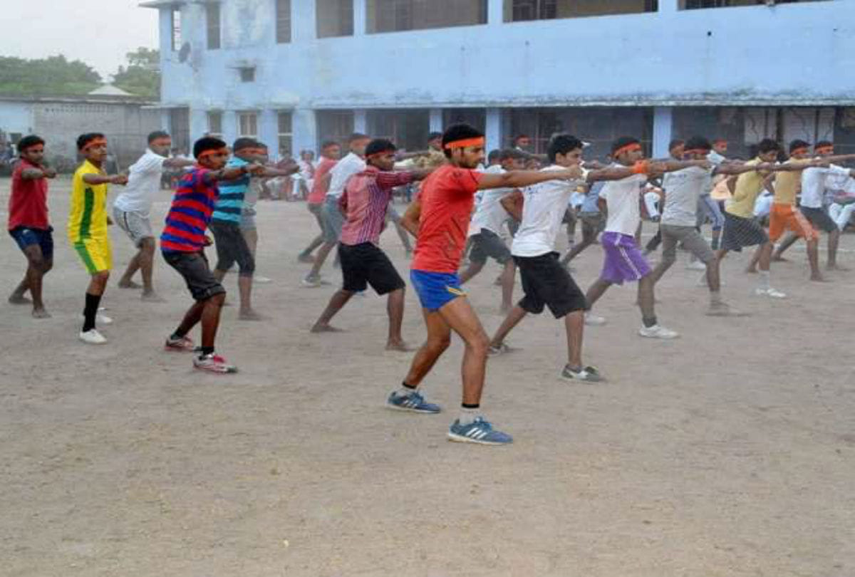 Bajrang Dal workers commando training in firozabad