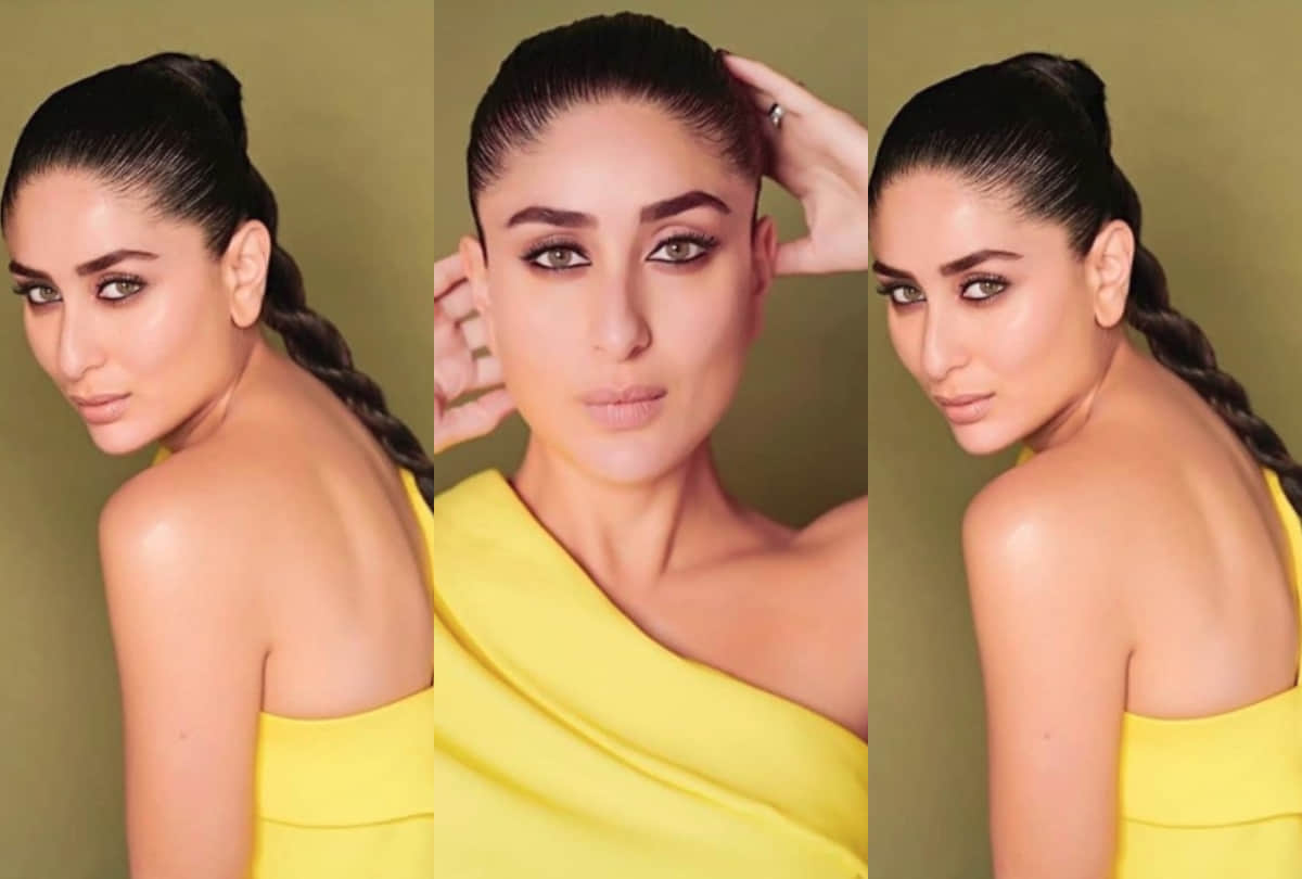 kareena kapoor khan about to debut in television show new photoshoot in yellow high slit gown