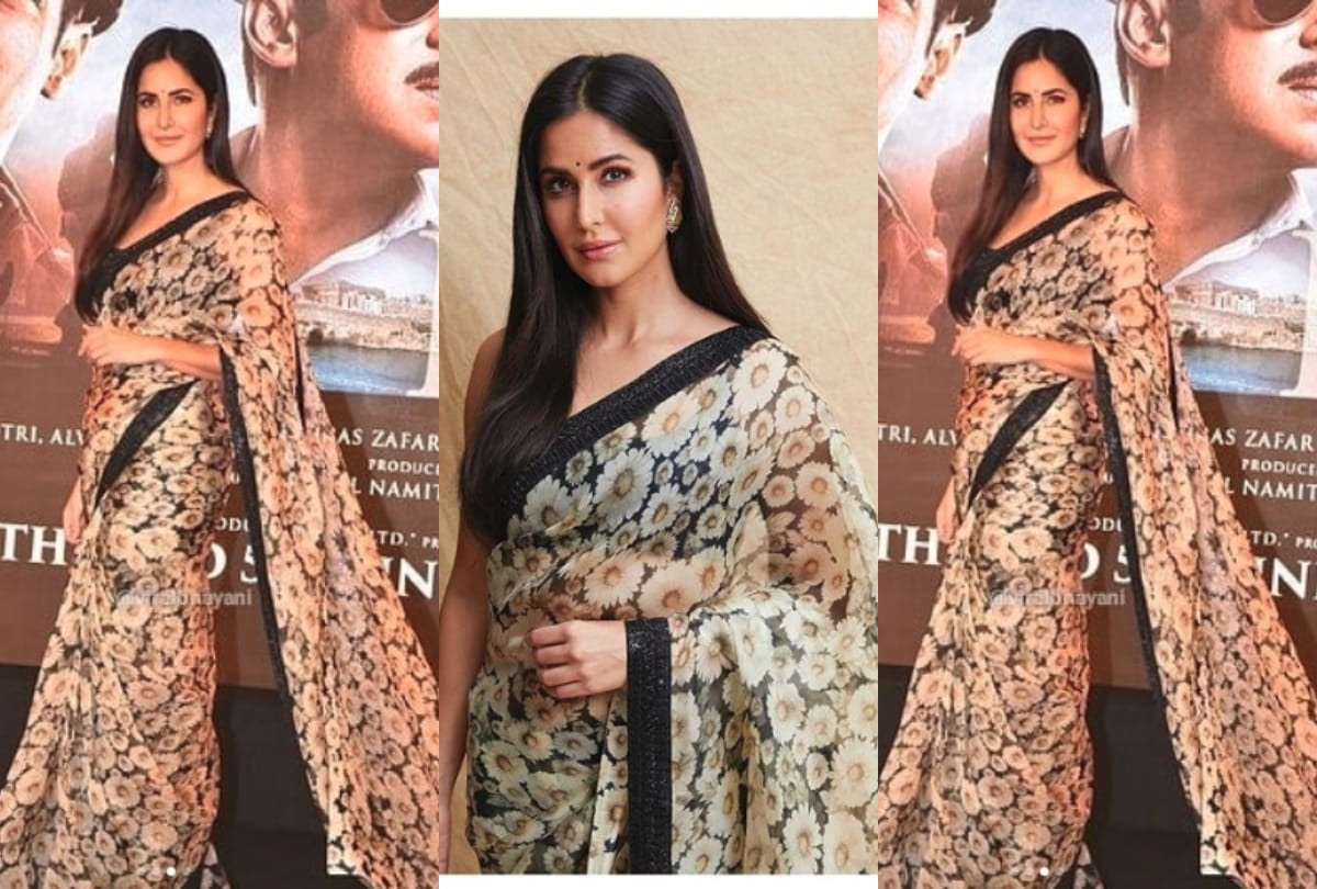 katrina kaif stunning saree looks during upcoming film Bharat promotion with salman khan