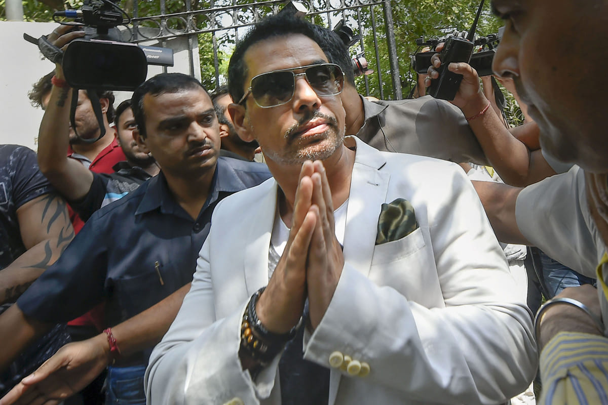 Robert Vadra arrives at office of ED in connection with money laundering case