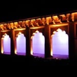 आगरा किला में लाइट एंड साउंड शो के दौरान की तस्वीर