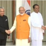 नरेंद्र मोदी-प्रविंद कुमार जुगनाथ- मै6ीपाल सिरीसेना