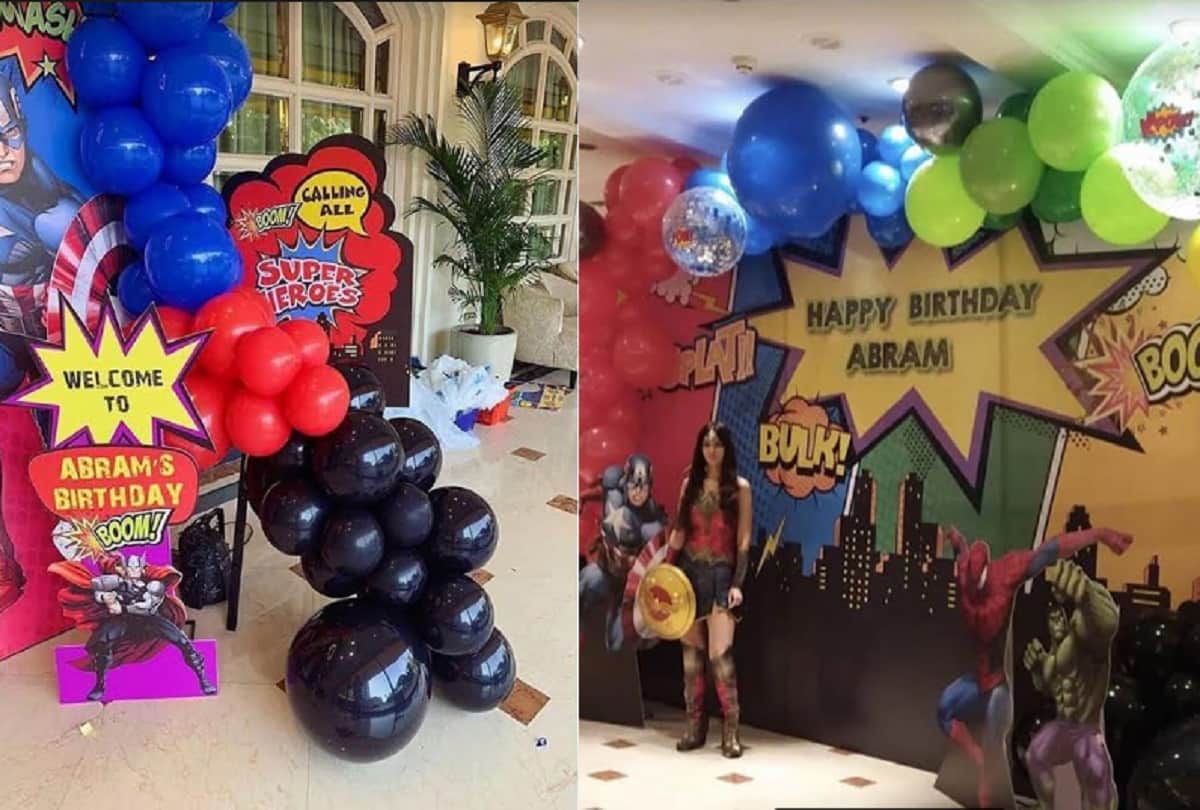 abram khan Avengers theme birthday Inside pictures of  celebrations with family