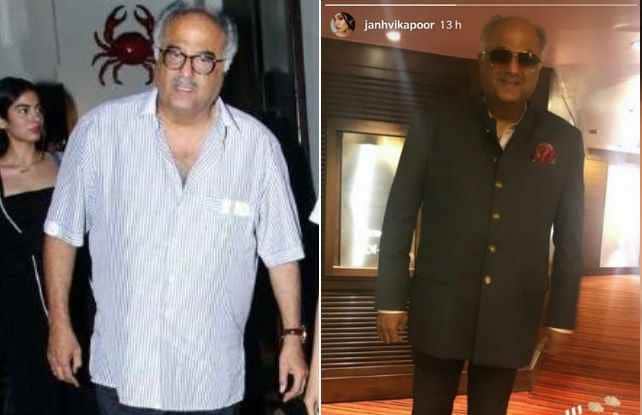 janhvi kapoor share her father boney kapoor new photo with weight loss