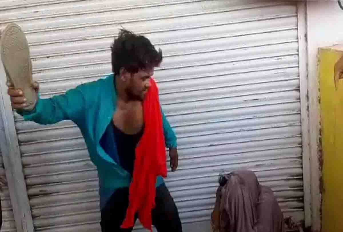 violent incandescent video from the phone of up police officer