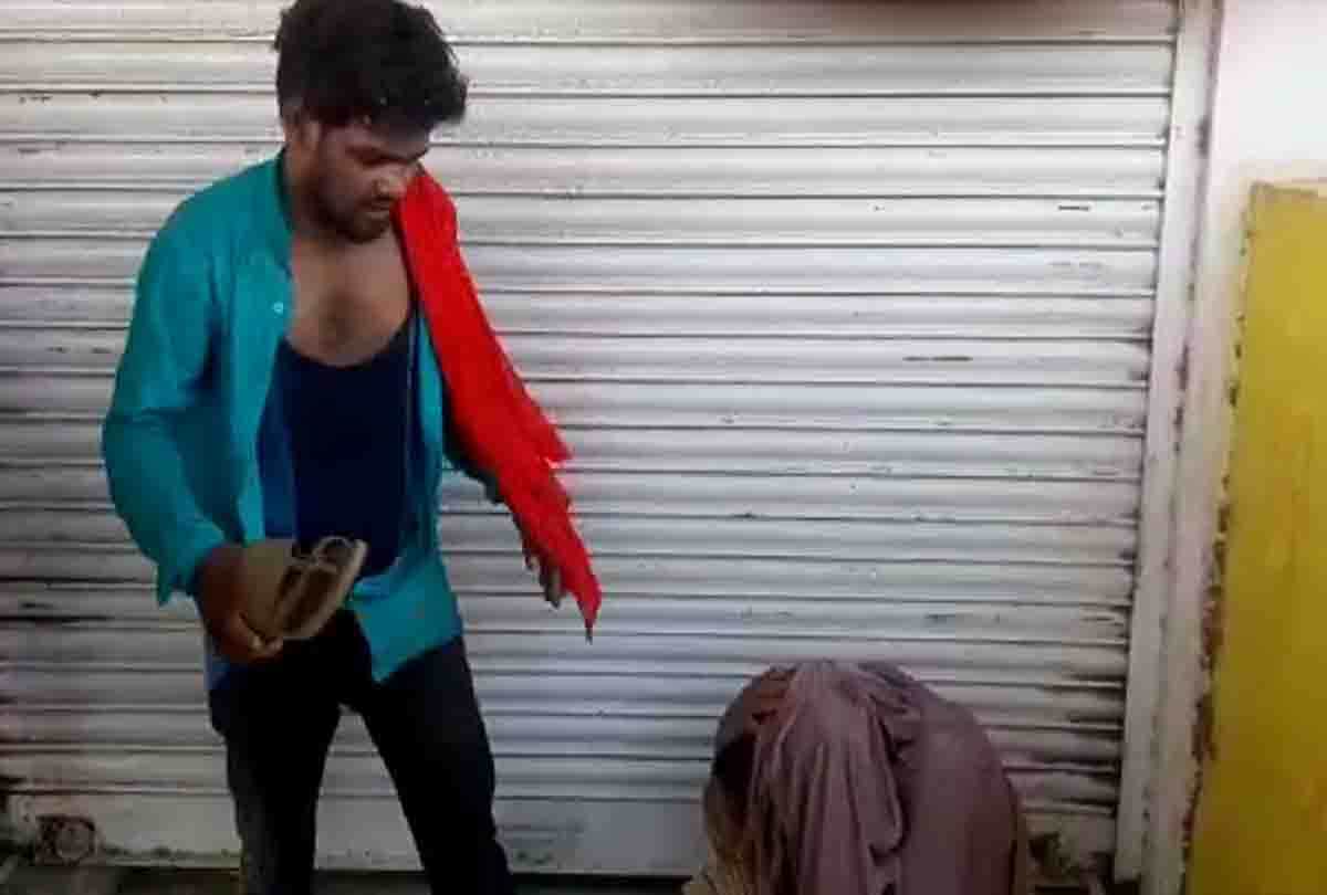 violent incandescent video from the phone of up police officer