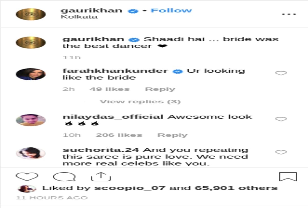 gauri khan traditional look viral on instagram in wedding