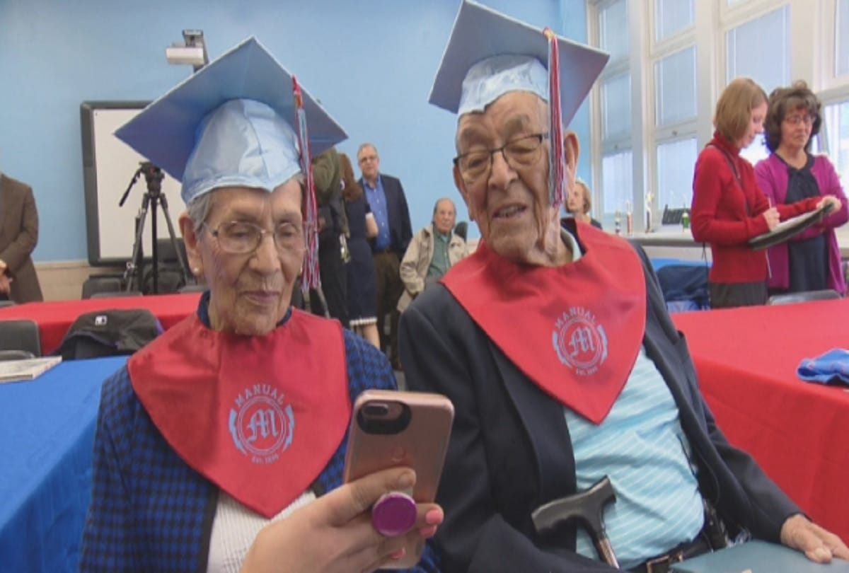 95 Year Old Brother and 94 Year Old Sister Graduate From High School In USA