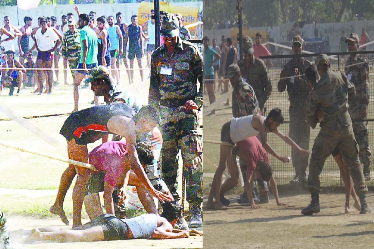 pictures of candidates of Indian Army recruitment Rally direct from the Ground